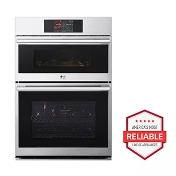 LG 1.7/4.7 Cu. ft. Smart Combination Wall Oven with Convection and Air Fry Black Stainless Steel