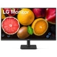 LG 27MS540W-B Monitor displaying vibrant fruit imagery on screen with stand - Front View