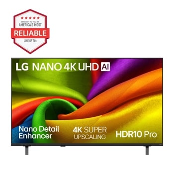 55-Inch LG NANO 4K UHD AI TV 55NU850BPUA Brought to You by Americas Most Reliable Line of TVs - Front View1