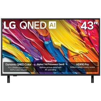 43 Inch LG QNED82A QNED TV 43QNED82AUA - Front View

