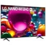 75-Inch LG NANO 4K UHD AI TV 75NU850BPUA displaying colorful abstract spheres - Side Angle