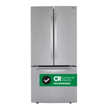LG LRFCS25D3S 25 cu. ft. french door refrigerator front view 