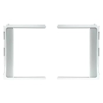 AET73732404 air conditioner window side panels with accordion-style extenders for custom window fitting