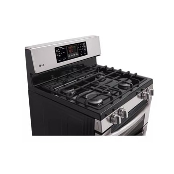 6.1 cu. ft. Capacity Gas Double Oven Range with 4 Sealed Gas Burners