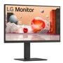 LG 24BA850-I Monitor displaying abstract 3D graphics with thin bezels and adjustable stand - Front View