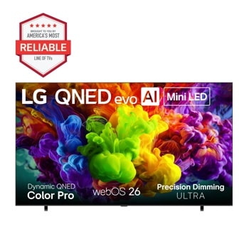 LG QNED evo AI Mini LED 4K TV 115QNED92BU with Dynamic QNED Color Pro and webOS 26 Brought to You by Americas Most Reliable Line of TVs - Front View