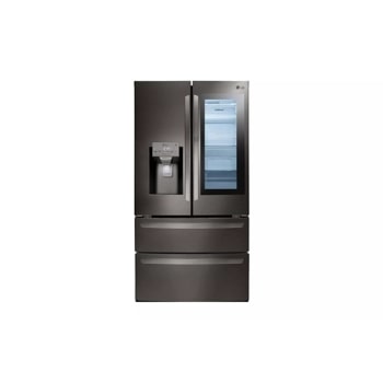 28 cu. ft. instaview door in door refrigerator front view with visible glass panel