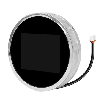 AEZ75998311 LG laundry accessory with circular display and textured silver bezel with attached cable1