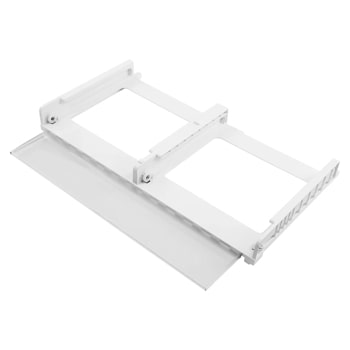 ACQ89579411 LG refrigerator accessory crisper drawer cover white mounting bracket with adjustable frame and metal plate1