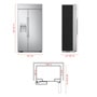 LG STUDIO 26 cu. ft. Smart Side-by-Side Built-In Refrigerator with Ice & Water Dispenser
