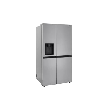23 cu. ft. side-by-side counter-depth refrigerator left side angle view