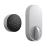 TMCDD15S smart door lock with numeric keypad and deadbolt in silver finish
