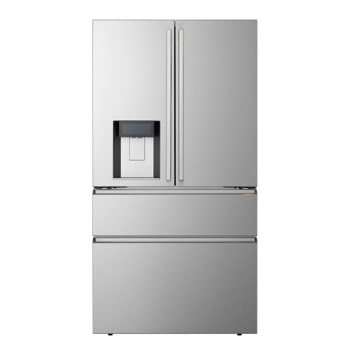 LG UM22WZH98S French Door Refrigerator with water dispenser in stainless steel finish - Front View