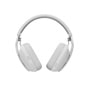 Wireless over-ear headphones 981001257 in white with padded headband and ear cushions showing control buttons on earcups - Front View