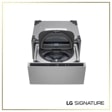 LG WD405CP Pedestal Washer - Door Open with Drum Interior