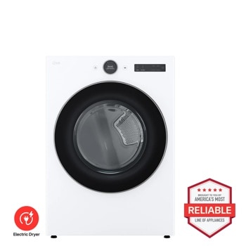 LG DLEX5500W Electric Dryer Brought to You by Americas Most Reliable Line of Appliances - Front View