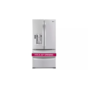 Ultra-Large Capacity 4 Door French Door Refrigerator with Ice & Water Dispenser (Fits a 33" Opening)