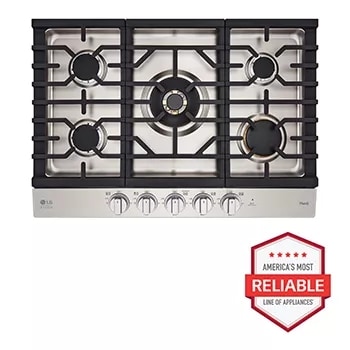 LG STUDIO 30” UltraHeat™ Gas Cooktop with EasyClean®