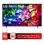 75MRGB95BUA LG Micro RGB evo AI TV displaying vibrant colorful gemstones with CNET 2026 People's Pick for #1 TV Brand America's Most Reliable Line of TVs badge