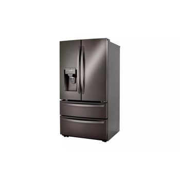 28 cu. ft. double freezer refrigerator right side angle view