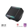 LG STAGE301.AUSALBK XBOOM Party Speaker with colorful LED lighting and mesh front grille showing award badges - Front View