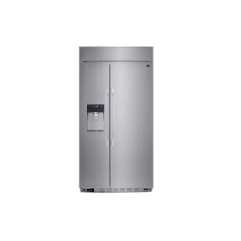 Front view of the LG STUDIO 26 cu. ft. Smart wi-fi Enabled Side-by-Side Refrigerator - LSSB2692ST. 