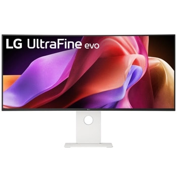 40-inch LG 40U990A-W UltraFine Monitor with colorful display and white stand Front View