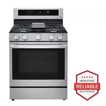 5.8 cu ft. Smart Wi-Fi Enabled True Convection InstaView® Gas Range with Air Fry1