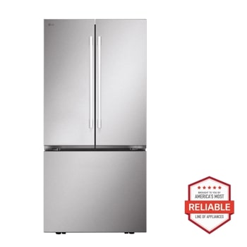 25 cu.ft. 3-Door French Door Refrigerator with Hybrid Handle Design
