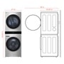 LG STUDIO WashTower™ Smart Front Load 5.0 cu. ft. Washer and 7.4 cu. ft. Electric Dryer with Center Control®
