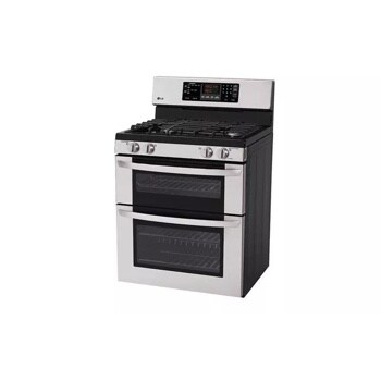 6.1 cu. ft. Capacity Gas Double Oven Range with 4 Sealed Gas Burners