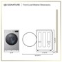 LG SIGNATURE WM9700HPA Front Load Washer Dimensions 29 W x 54 5/16 D x 43 3/4 H - Front and Top Views