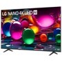 75-Inch LG NANO 4K UHD AI TV 75NU700BPUA displaying vibrant colorful abstract imagery - Front Angle View
