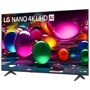 65-Inch LG NANO 4K UHD AI TV 65NU700BPUA displaying vibrant colorful spheres on screen - Front Angle View