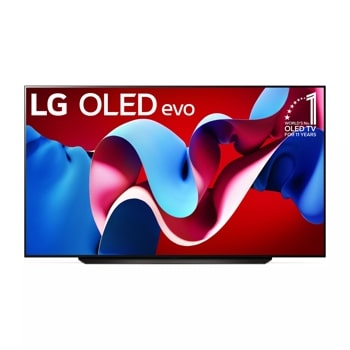 83 inch class LG 4K OLED evo TV OLED83C4PUA front view