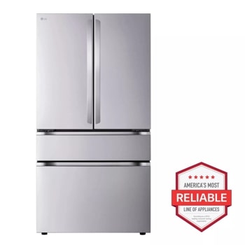 LG Standard Depth MAX Full-Convert Drawer 28.6-cu ft 4-Door Smart French  Door Refrigerator with Dual Ice Maker (Fingerprint Resistant Steel) ENERGY  STAR in the French Door Refrigerators department at