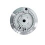 MBE62283303 stove burner cap component with circular aluminum design showing central opening and notched pattern
