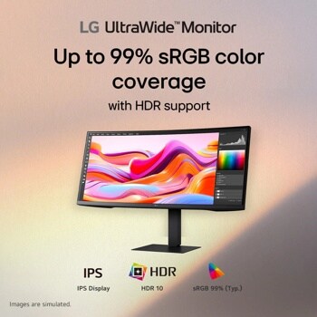 34-inch LG 34U650A-B UltraWide Monitor with IPS display and HDR support Front View