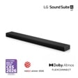 LG Sound Suite AI H7 Soundbar with techradar Best in Show CES 2026 Best Soundbar, red dot winner 2026, and Dolby Atmos FLEXCONNECT badges