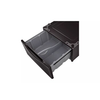 Front view of the Laundry Pedestal – Black Steel - WDP4B. 
