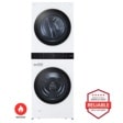 LG WKGX201HWA Gas Dryer Stacked with Washer Brought to You by Americas Most Reliable Line of Appliances - Front View