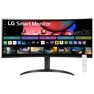 34" MyView Smart Monitor WQHD 1440P Curved Screen 100Hz with webOS Tilt/Height Adjustable Stand