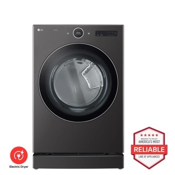 LG DLEX6700B Electric Dryer Brought to You by Americas Most Reliable Line of Appliances - Front View