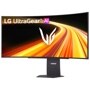 LG 45GX90SB-B UltraGear AI OLED Gaming Monitor with curved display and adjustable stand - Front View