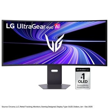 LG 39GX950B-B UltraGear evo AI OLED Gaming Monitor number 1 OLED Gaming Monitor Brand in the USA - Front View1