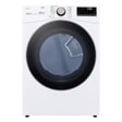 LG DLEX4000W Dryer with Sensor Dry and Steam Cycle options - Front View