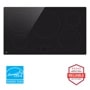 Front view of the 36" Electric Cooktop - LCE3610SB. Includes a graphic logo that says, Brought to you by America’s Most Reliable Line of Appliances.