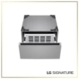 LG WDP8P Pedestal Washer with drawer open showing interior tray - Front View