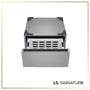 LG WDP8P Pedestal Washer with drawer open showing interior tray - Front View
