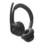 Logitech wireless headphones 981001450 with padded ear cushions, adjustable headband and built-in microphone - Side Angle